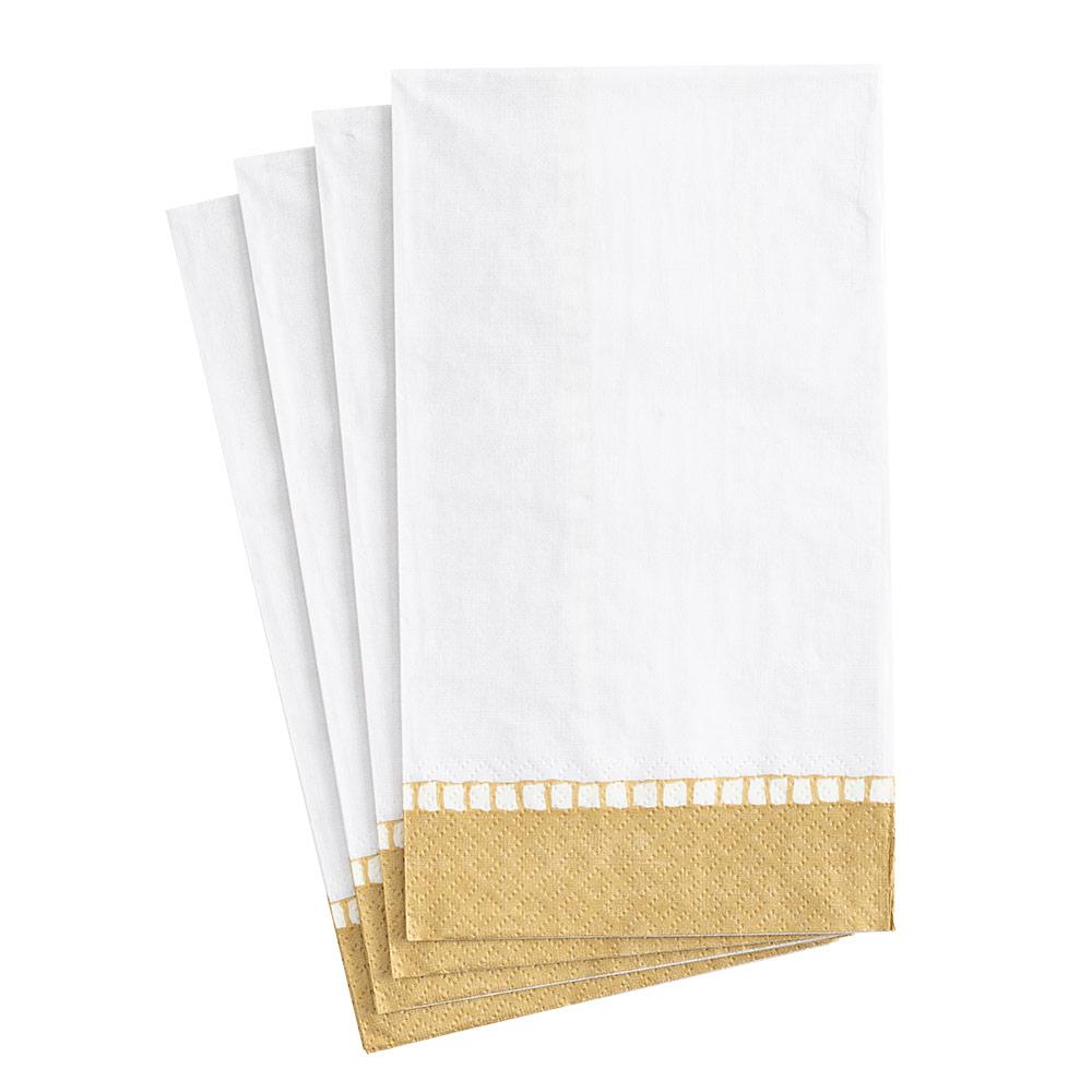 Elegant Cloth-Like Dinner Napkins with Silver Border for Parties, Wedding