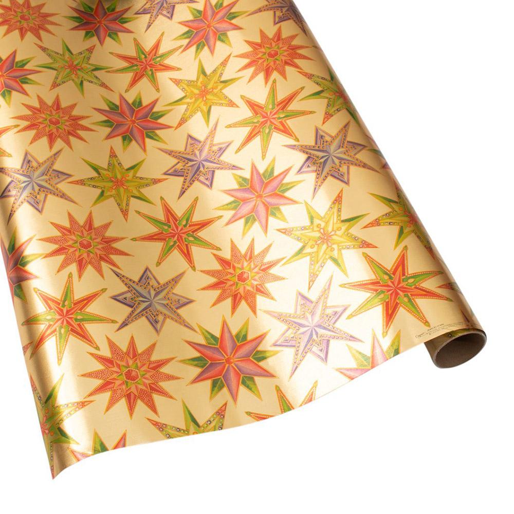 Caspari Jeweled Stars Gift Wrap Roll in Gold Foil Paper - 30 x 8' Roll –  Caspari Europe