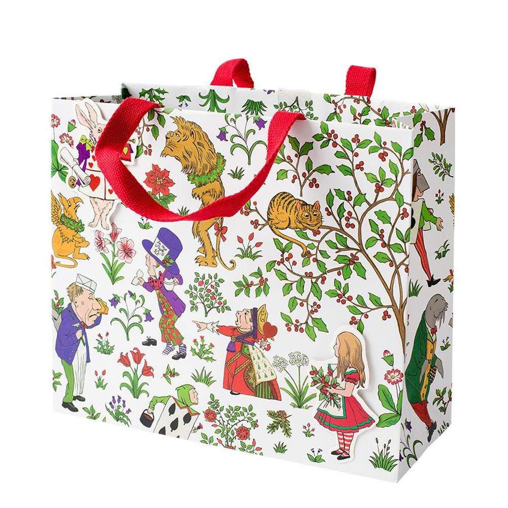 Caspari Alice in a Winter Wonderland Large Gift Bag - 1 Each