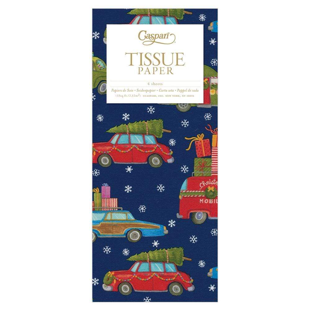 Caspari Christmas Rush Tissue Paper - 4 Sheets Included – Caspari