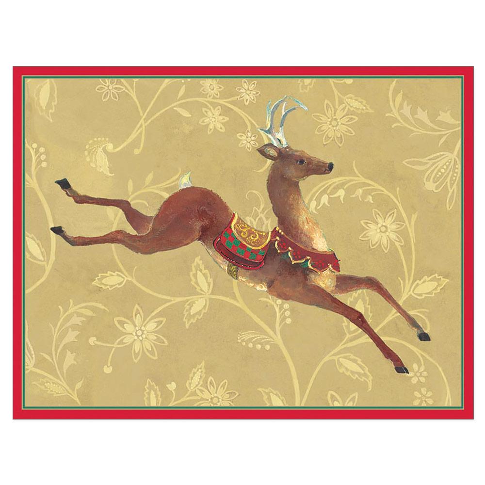 vintage christmas card deer