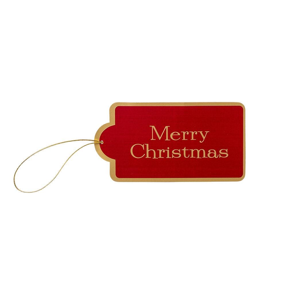 Caspari Merry Christmas Classic Gift Tags - 4 per Package