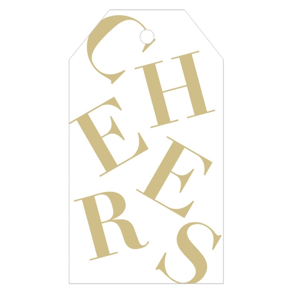 Caspari Gift Enclosure Cards, Cheers, Gold