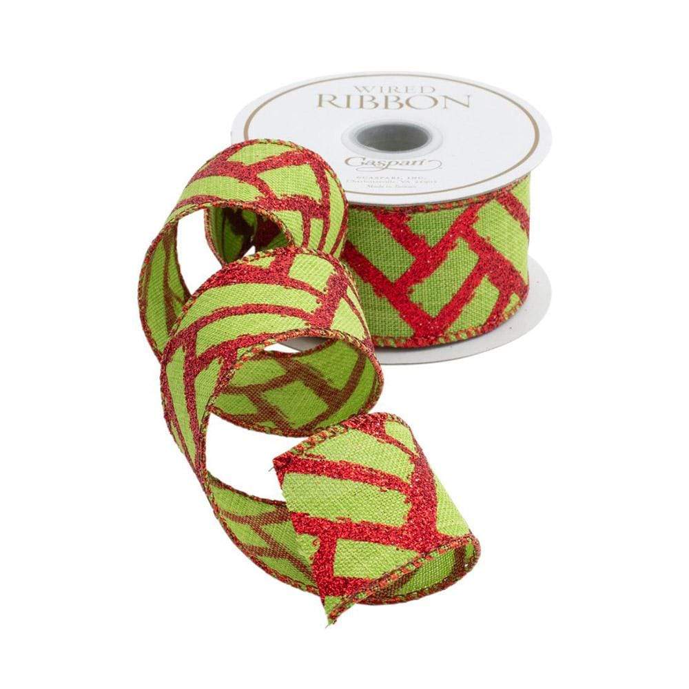 Caspari Red Reversible Wired Ribbon 6 Yard Spool