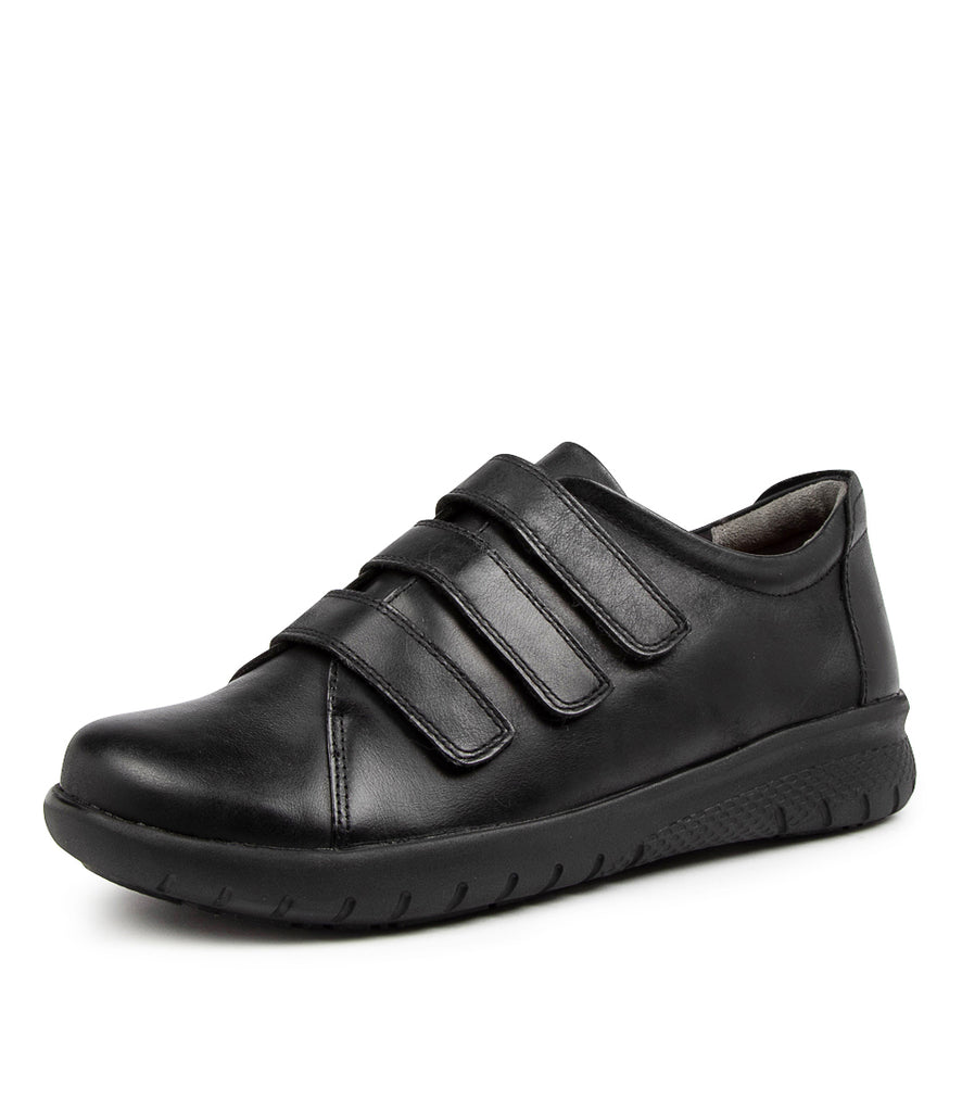 Women's Ziera Footwear style name Sadye in Black Leather. Sku 