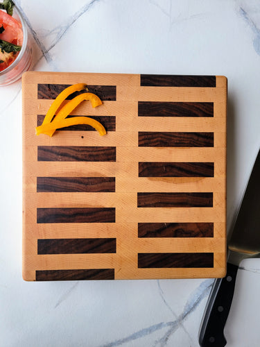 Slash Symbol (White & Black) Cutting Board by Vonyssa