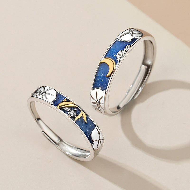 lotus-pond-moonlight-couple-pair-ring-couple-style