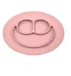 Children's meal pad with silicone smiling face plate