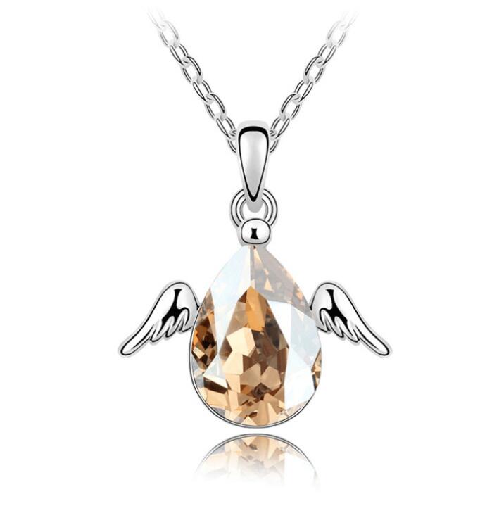 Little Angel - Korean Crystal Necklace Short Pendant