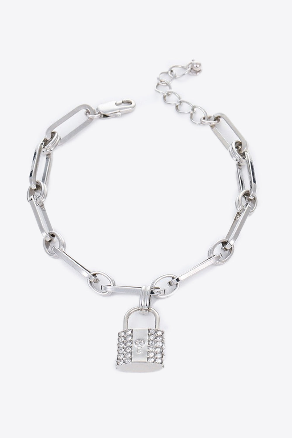 lock-charm-chain-bracelet