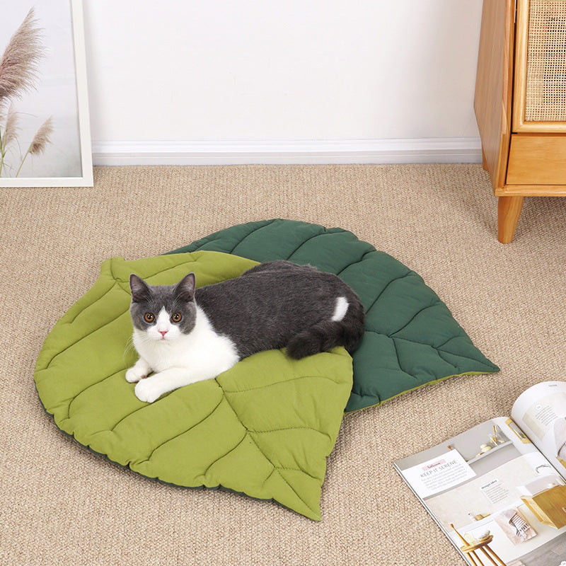 leaf-shape-soft-dog-bed-mat-soft-crate-pad-machine-washable-mattress-for-large-medium-small-dogs-and-cats-kennel-pad