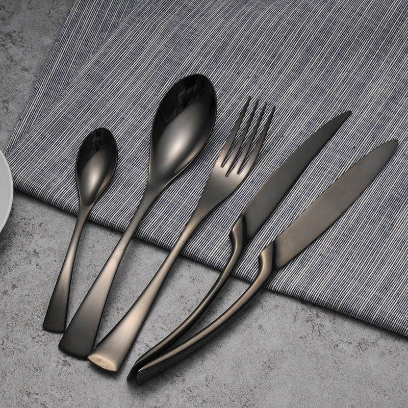 cutlery-cutlery-stainless-steel-western-tableware-titanium-plated-black-gold