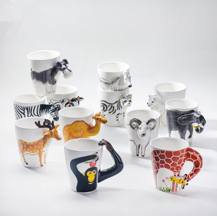festival-gift-ceramic-coffee-milk-tea-mug-3d-animal-shape-hand-painted-cow-cup