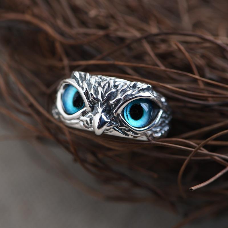 fashion-vintage-demon-eye-owl-ring-for-women-retro-animal-ring-silver-color-jewelry