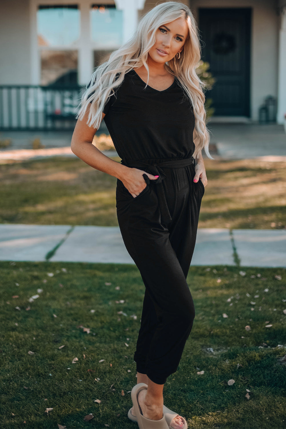 belted-v-neck-jogger-jumpsuit