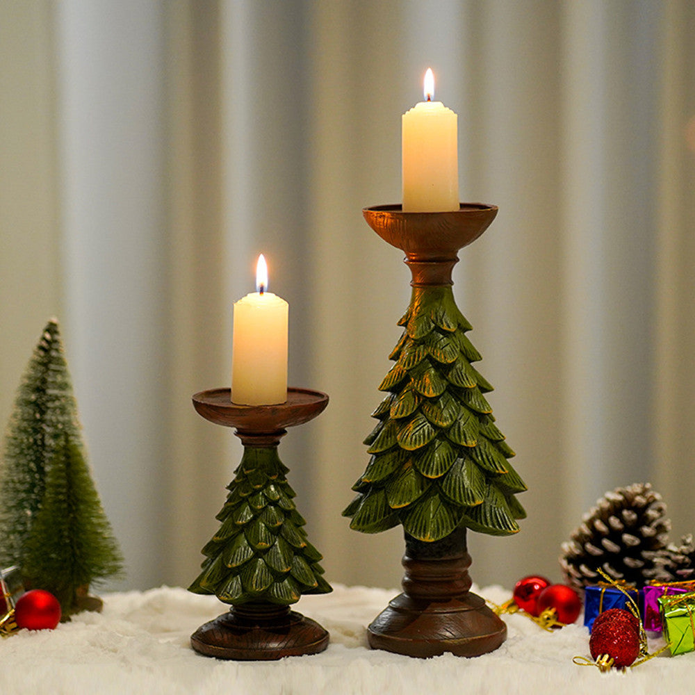 resin-wooden-christmas-tree-candle-holder-base-figurine-christmas-decorations-candlestick-craft-home-living-room-decor