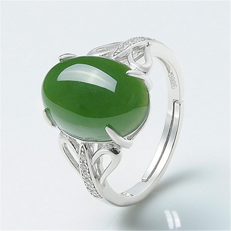 fashion-green-agate-ring-simple-retro