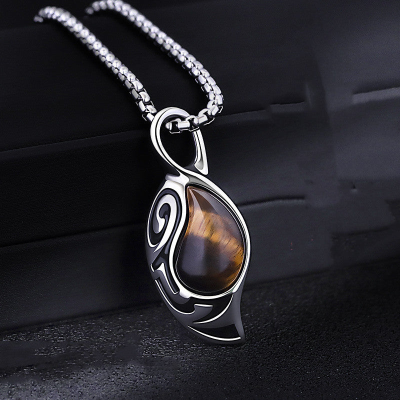 simple-personality-tiger-eye-stone-mens-necklace