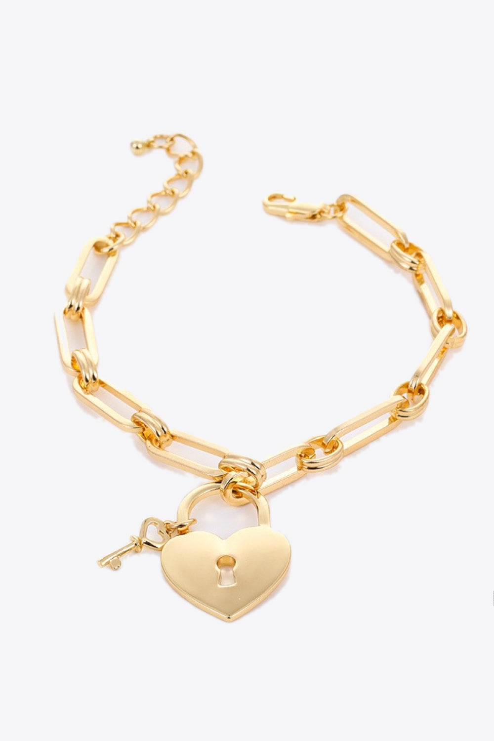 heart-lock-charm-chain-bracelet