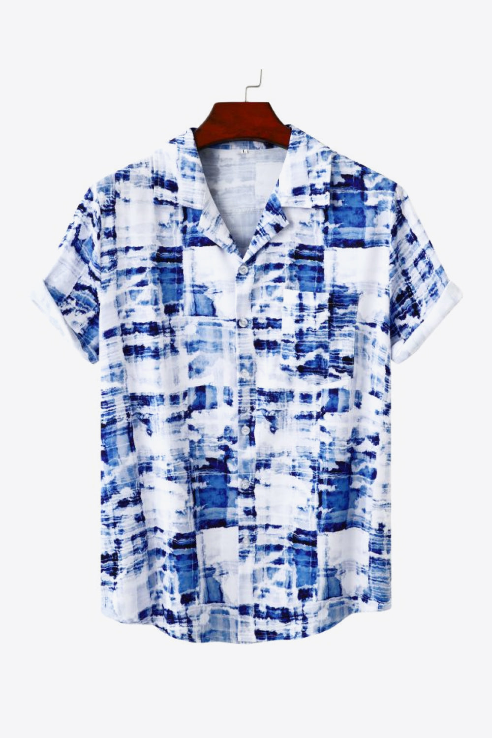 full-size-printed-button-up-short-sleeve-shirt