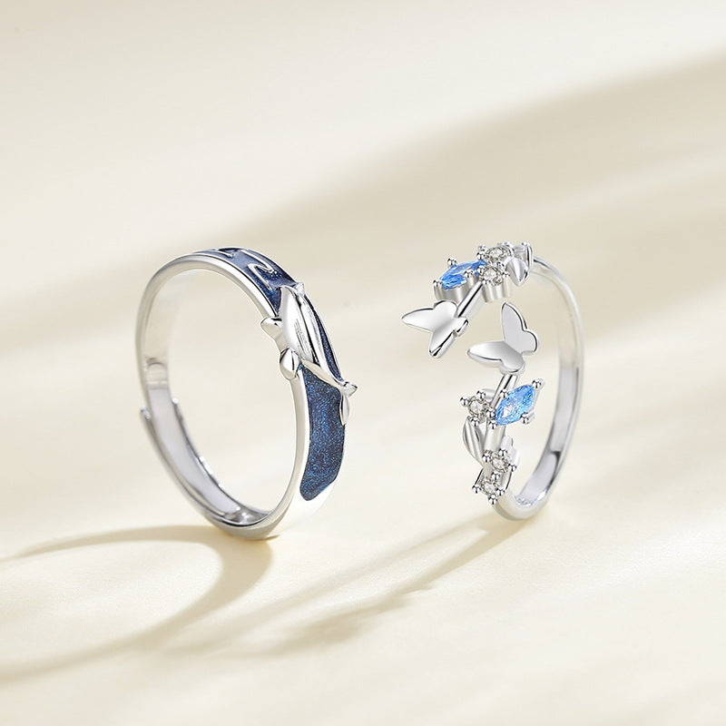 fashion-whale-butterfly-couple-ring-girl