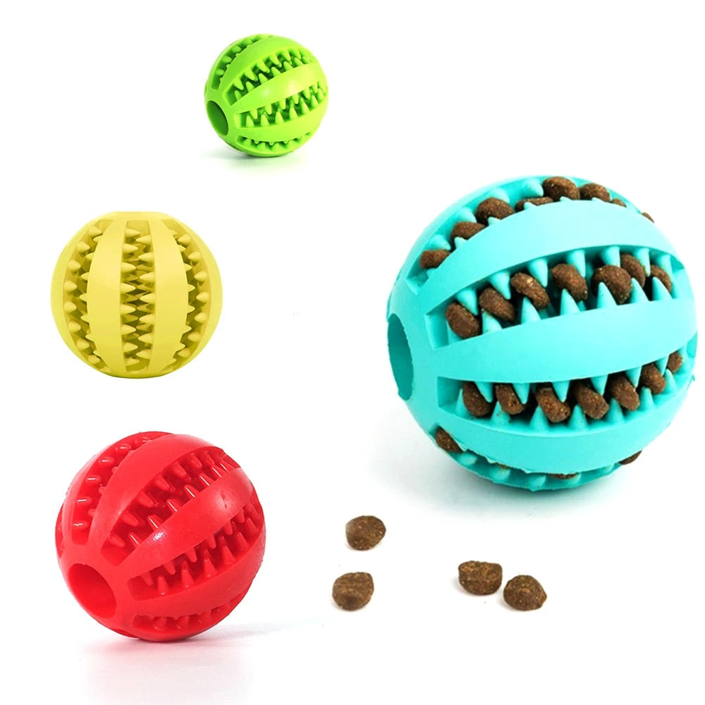 Pet Slow Feeder Dog Toy Cute Funny Rubber Dog Ball Toy