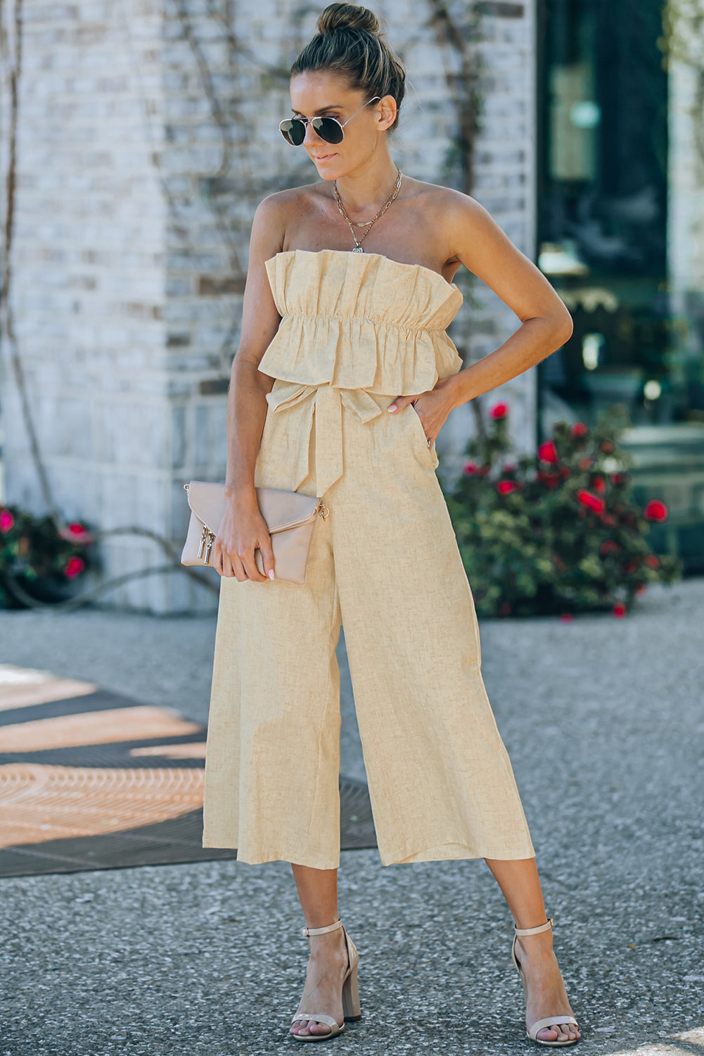 ruffled-strapless-wide-leg-jumpsuit