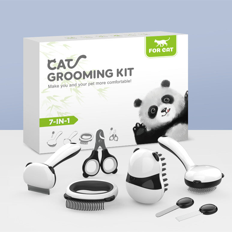 panda-model-pet-grooming-cat-comb-bathing-brush-set