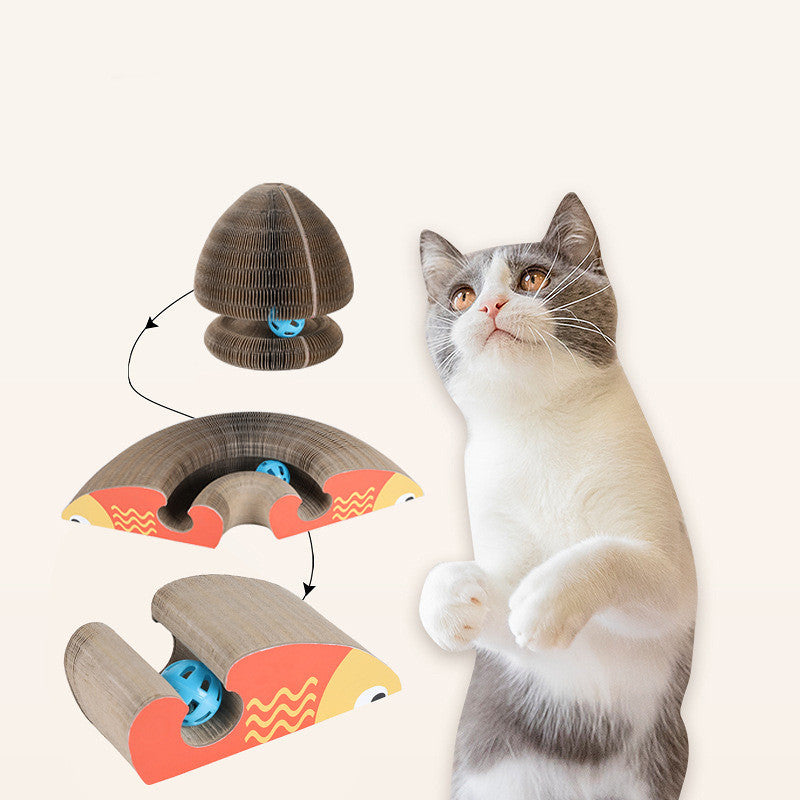 magic-organ-foldable-cat-scratch-board-toy-with-bell-cat-grinding-claw-cat-climbing-frame-round-corrugated-cats-interactive-toys