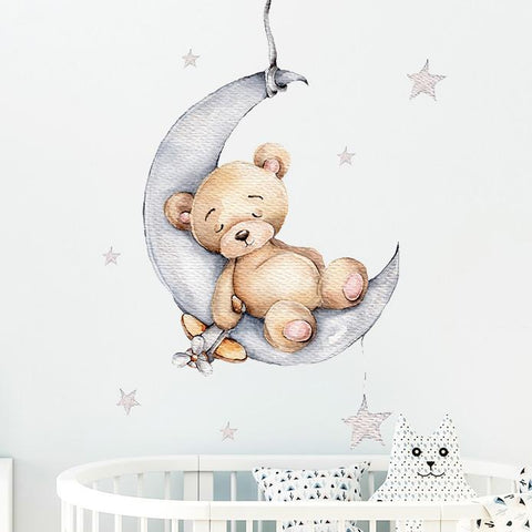 Bear & Moon Nursery Sticker