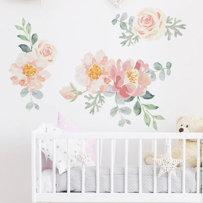 Flowers & Leaves Baby Nursery & Kid's Room Wall Sticker Australia