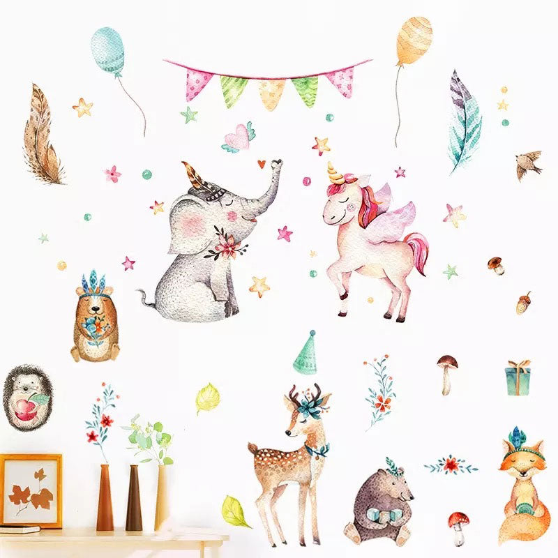 Unicorn Friends Baby Nursery Wall Sticker