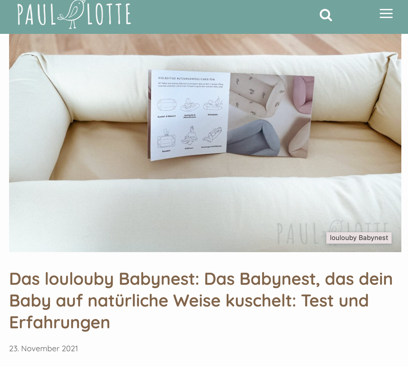 Paul und Lotte-Testbericht-Babynest-Testsieger