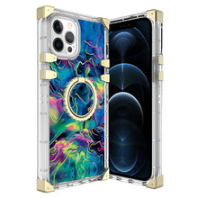 Load image into Gallery viewer, 2021 Luxury Laser Flower Pattern Ring Holder Protective Case For iPhone 13 12 11 Pro Max Mini XS XR 7 8 Plus pphonecover
