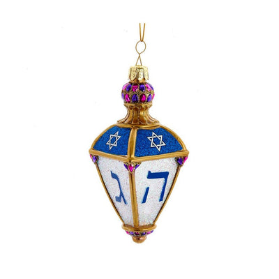 Dreidel Glass Hanukkah Ornament