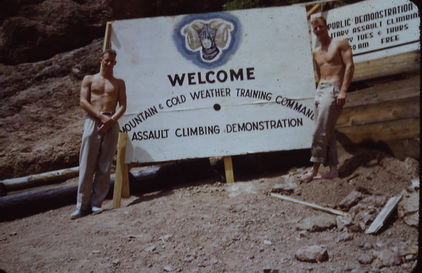 Jim and Lou Whittaker at Camp Hale, Colorado