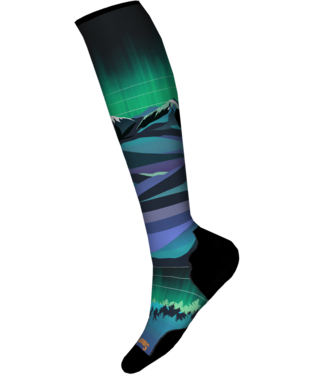 Women's Ski Targeted Cushion Compression Print OTC Socks
