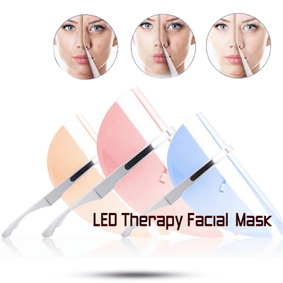 3 Colors LED Light Therapy Face Mask anti Acne anti Wrinkle Facial SPA Instrument Treatment Beauty Machine Face Skin Care Tools - Trendha