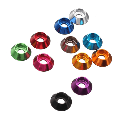 Suleve™ M3AN6 10Pcs M3 Cup Head Hex Screw Gasket Washer Nuts Aluminum Alloy Multicolor - Trendha