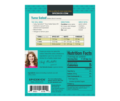 tuna salad seasoning nutrition facts and recipe spicekick