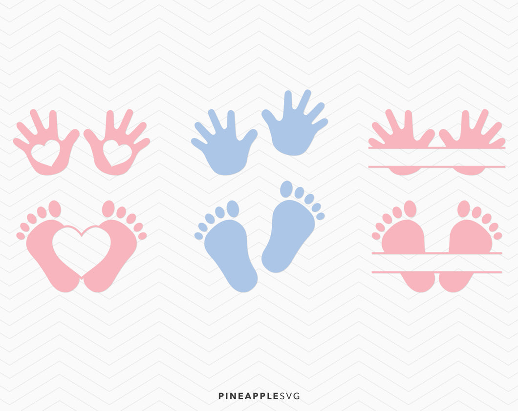 Baby Hand And Footprint Svg Pineapple Svg