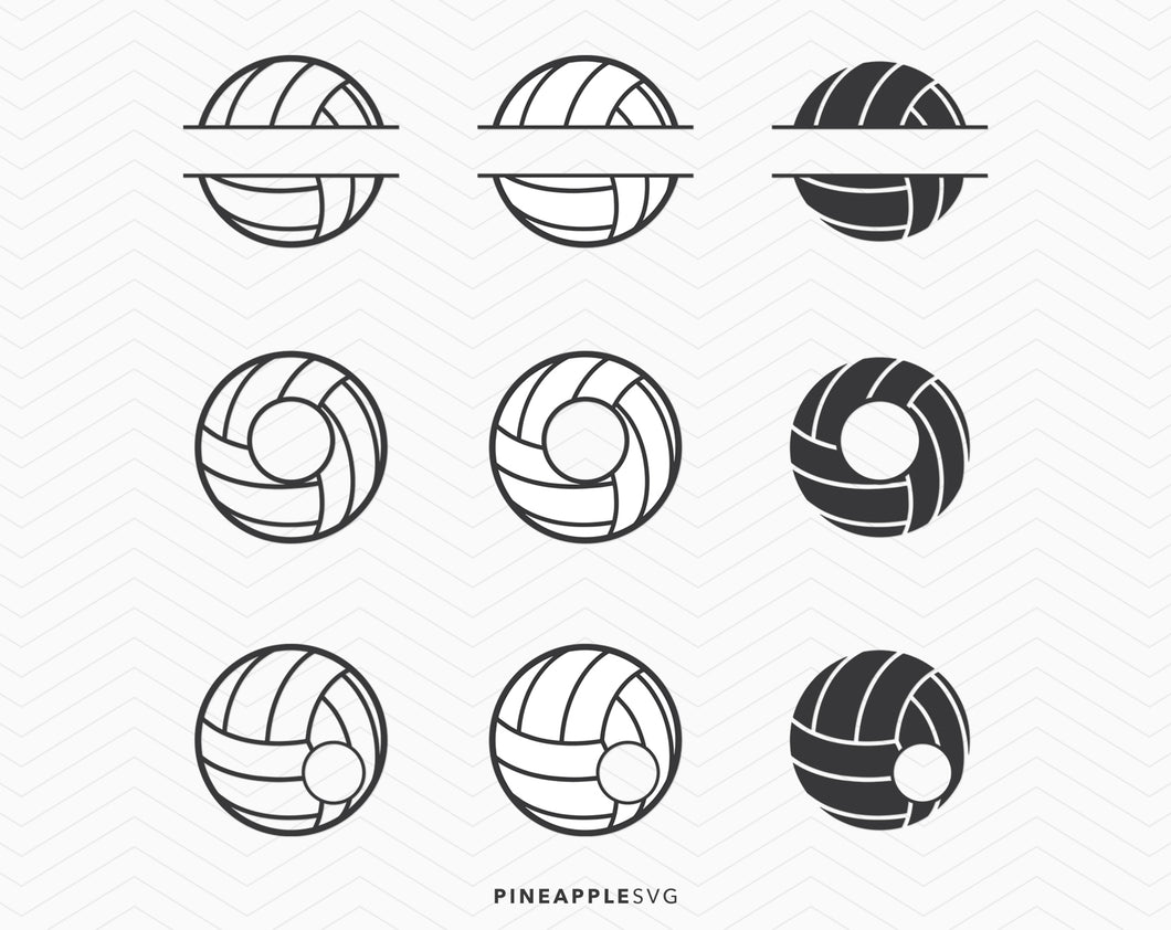 Download Volleyball Monogram Svg Pineapple Svg