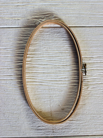 Large Oval Beech Wood Embroidery Hoop: Portrait Orientation – Rosanna Diggs  Embroidery