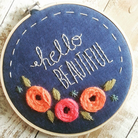 Field of Flowers Hoop-art Embroidery Kit – Tweetle Dee Design Co.