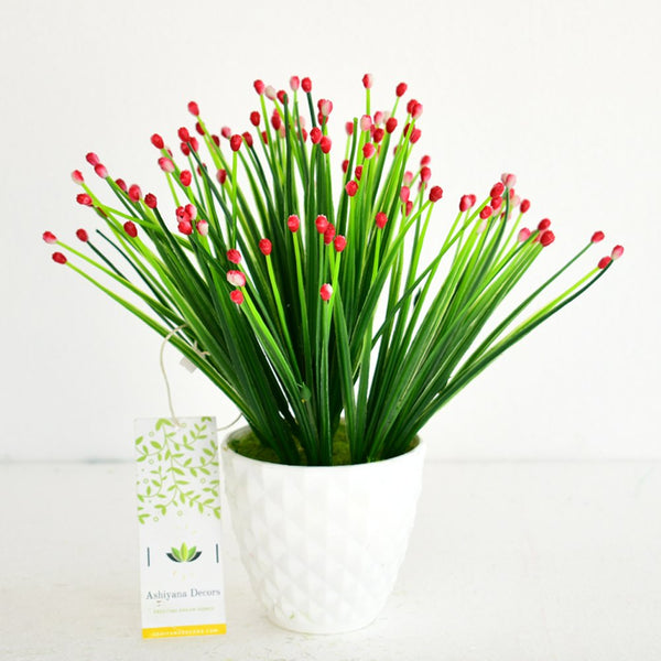 Artificial Bud Plant with Pot (Pink)