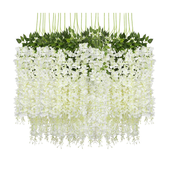 Artificial Wisteria Hanging Garland Silk Hanging Bush Flowers String