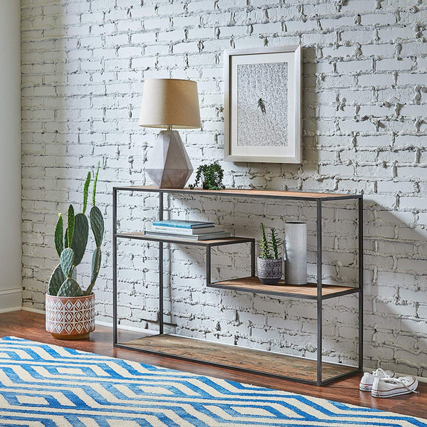 Iron Frame Solid Wood Console Table
