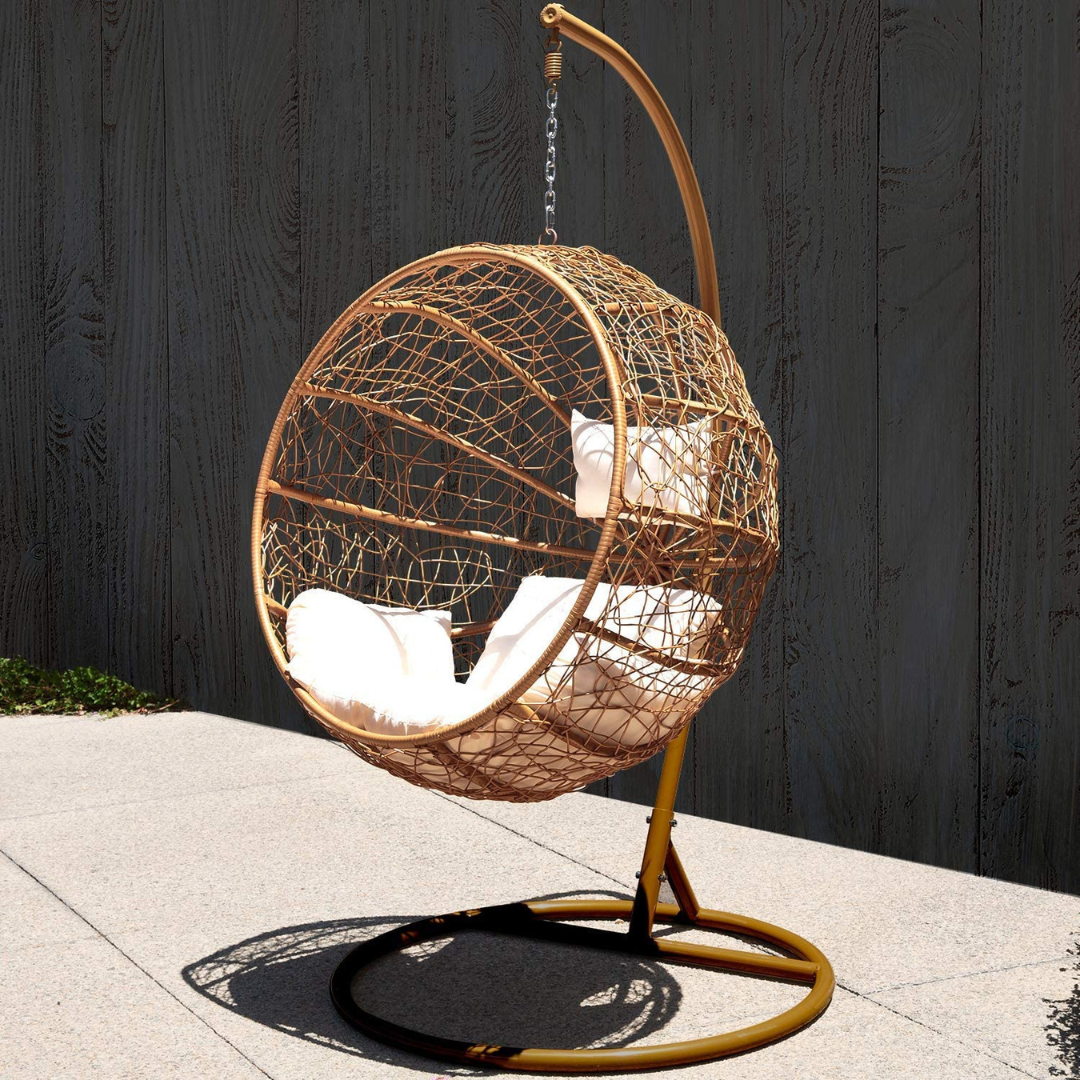 Relax in Limited Space with a Carry Bird Wicker Rattan Hanging Egg Chair Swing