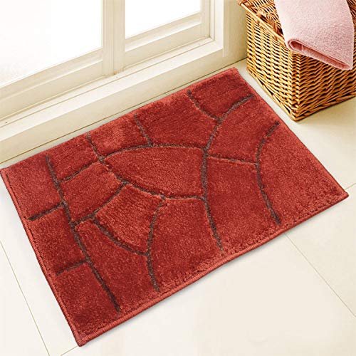 TIB Soft Microfiber Anti-Skid Bath Mat (Red, 40X60cm) – The