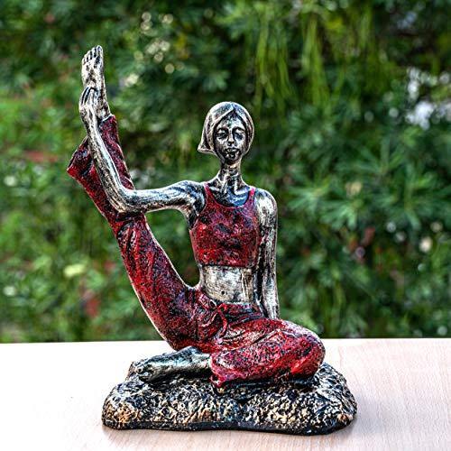 TIED RIBBONS Yoga Lady Statue Figurine for Home Living Room Table Top -  Home Decor Lo